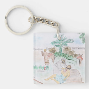 Porte-clefs Christian Artwork Le bon samaritain