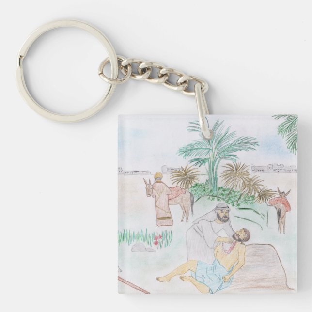 Porte-clefs Christian Artwork Le bon samaritain (Devant)