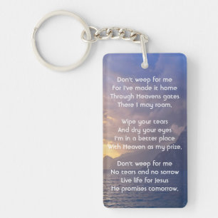 Porte-clefs Christian Memorial Keepsaké Sea Sky Cloud Island