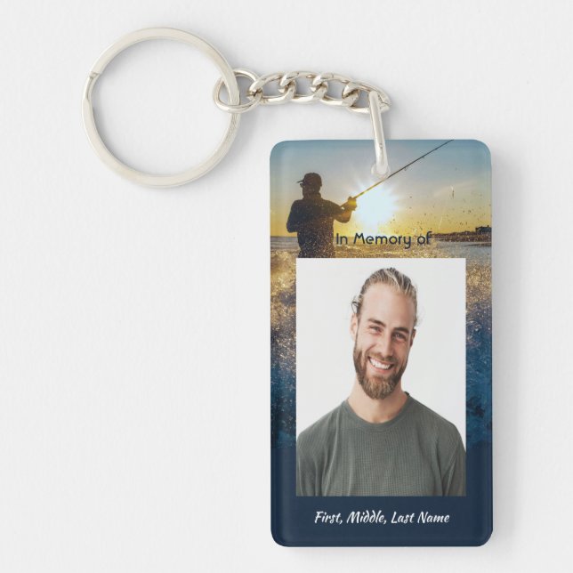 Porte-clefs Christian Memorial Ocean Fly Fishing Pêcheur (Devant)