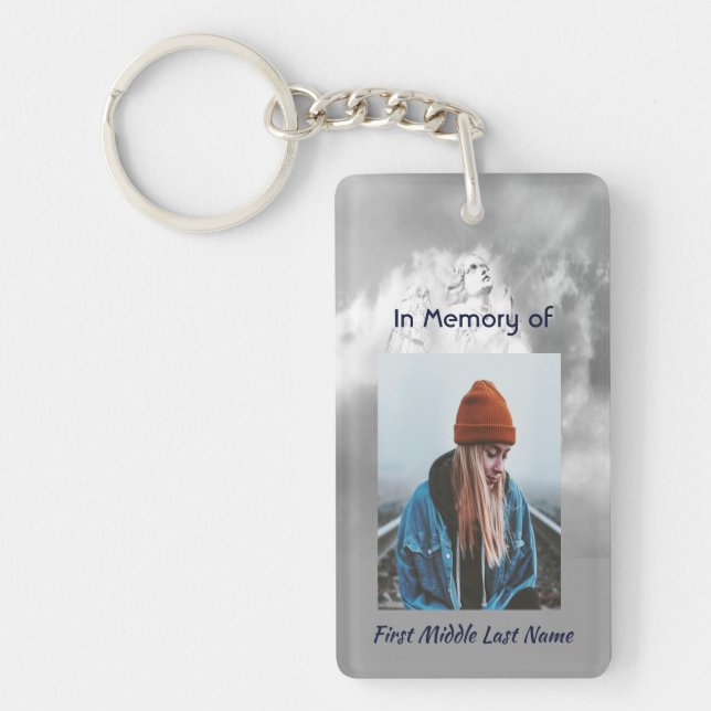 Porte-clefs Christian Poem Memorial Keepsake Angel Sky Clouds  (Devant)