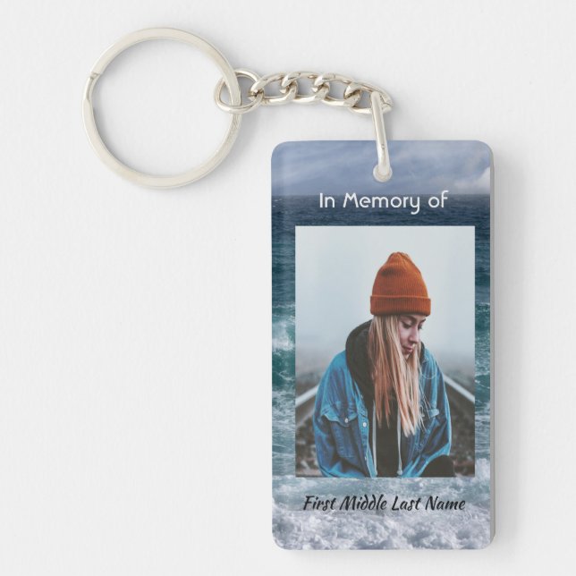 Porte-clefs Christian Poem Memorial Keepsake Ocean Sea Beach (Devant)