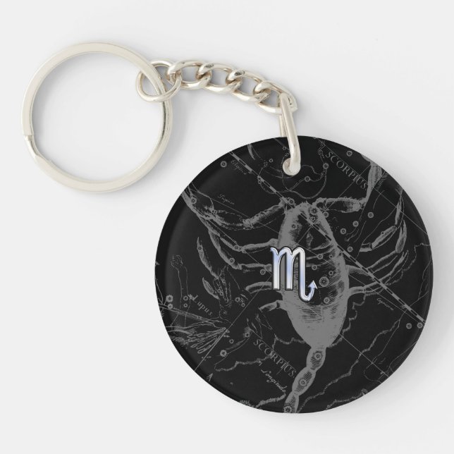 Porte-clefs Chrome comme Scorpio Zodiac Symbole sur Hevelius (Devant)