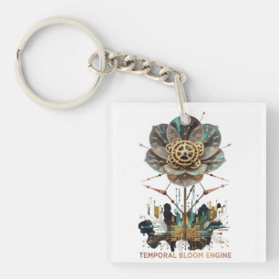 Porte-clefs Chrono-Flore : L'Âme Mécanique de la Nature