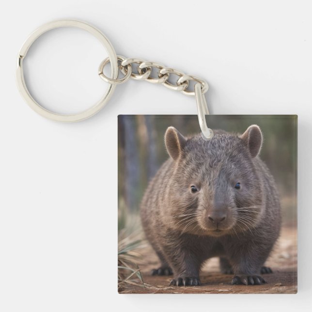 Porte-clefs "Chubby Charm : L'adorable Wombat Australien" (Devant)