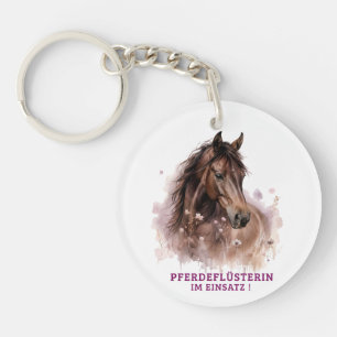 Porte-clefs Chuchoteuse de chevaux en action !