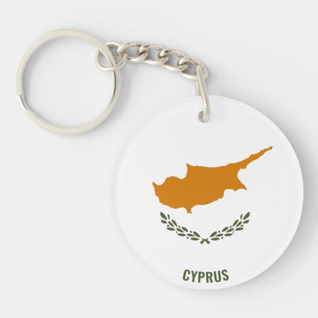 Porte-clefs Chypre Drapeau charmant patriotique (Devant)