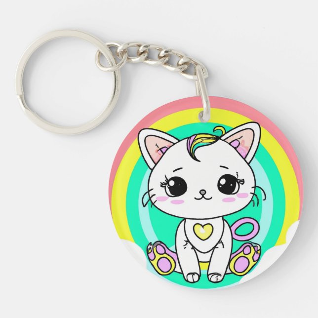 Porte-clefs Ciel arc-en-ciel (Devant)