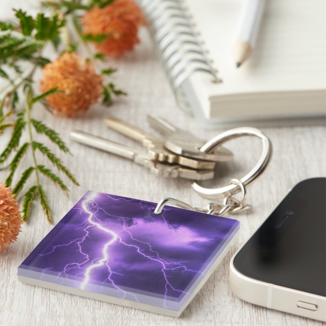 Porte-clefs ciel magnifique, tonnerre (Devant Droit)