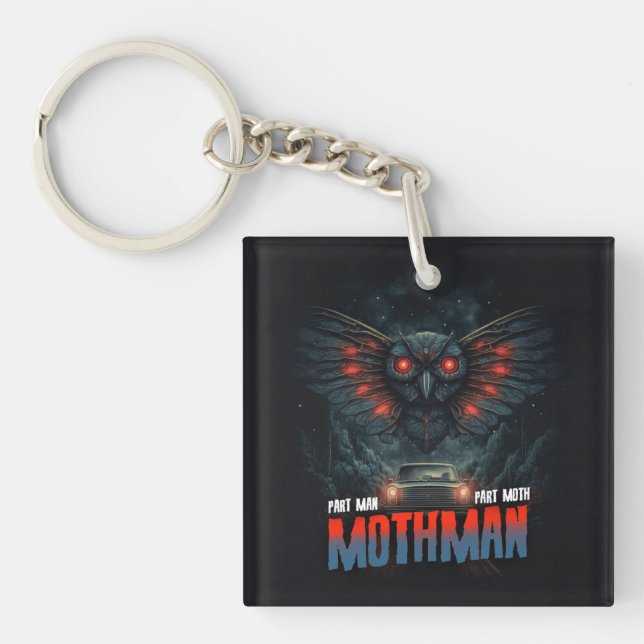 Porte-clefs Ciel nocturne de Mothman avec éclairage de voiture (Devant)