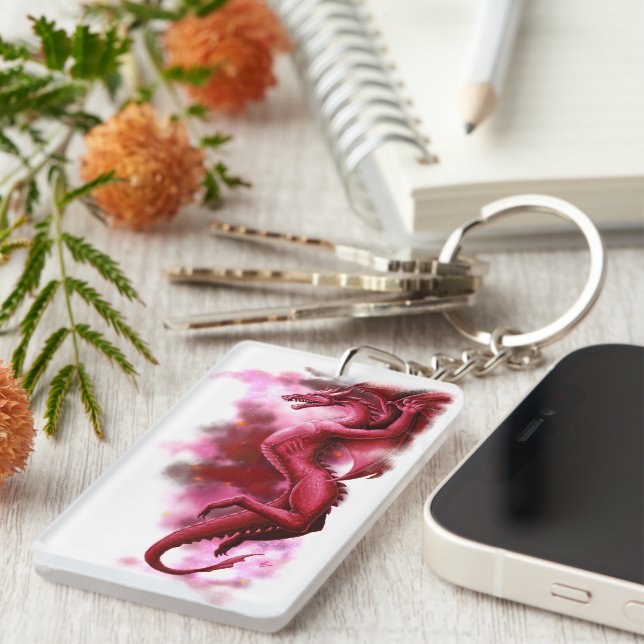 Porte-clefs Ciel rouge le matin (Devant droit)