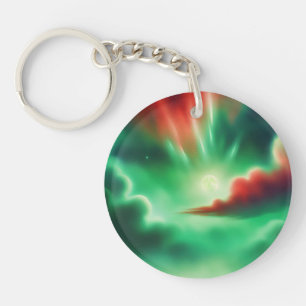 Porte-clefs ciel vert