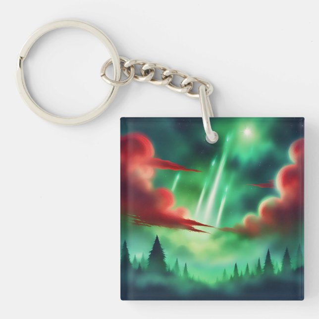 Porte-clefs ciel vert (Devant)