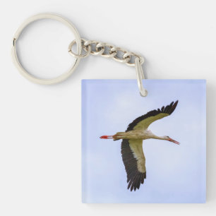 Porte-clefs cigogne blanche européenne