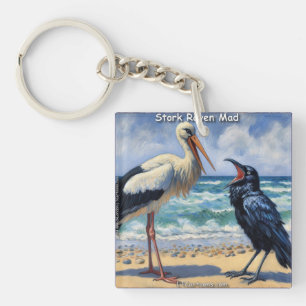 Porte-clefs Cigogne Corbeau Fou – Bavarderie d'oiseaux de plag