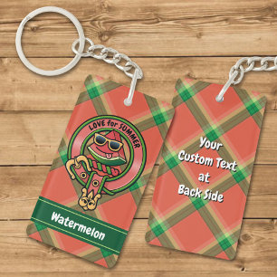 Porte-clefs Cimier de pastèque sur le Porte - clé de Tartan
