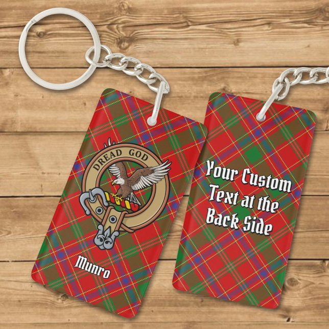 Porte-clefs Cimier du clan Munro sur tartan (Créateur téléchargé)