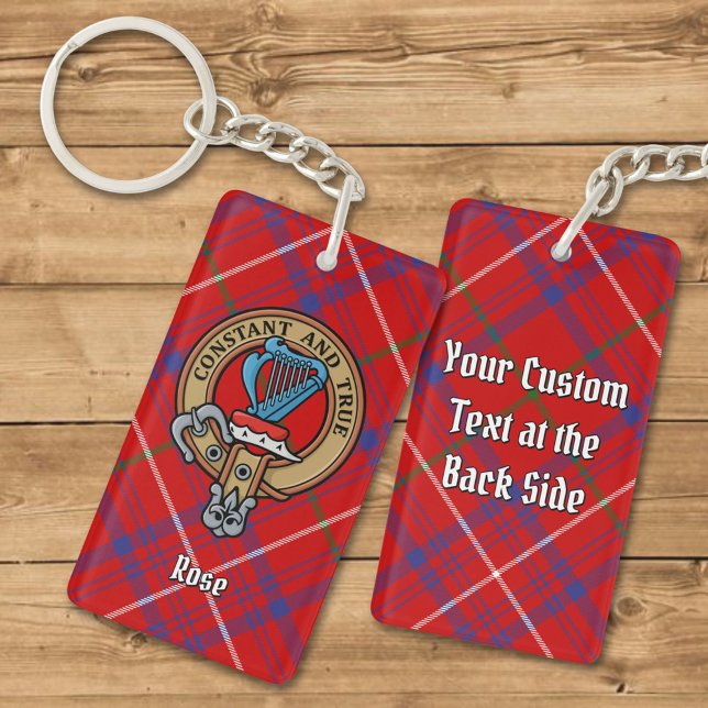 Porte-clefs Cimier Rose de clan sur Tartan (Créateur téléchargé)