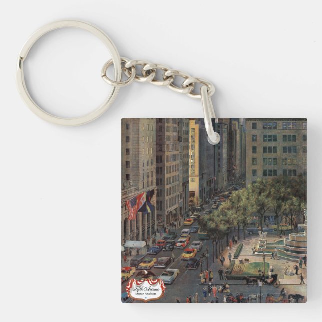 Porte-clefs Cinquième avenue par John Falter (Devant)
