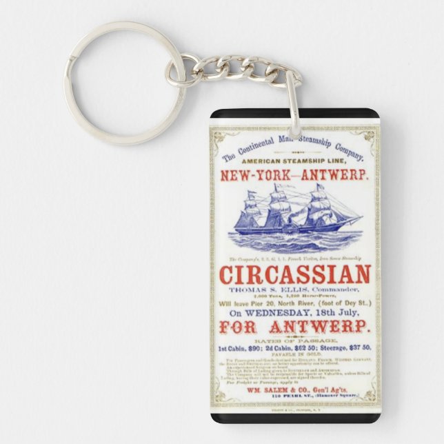 Porte-clefs Circassian Clipper voilier 1866 (Devant)