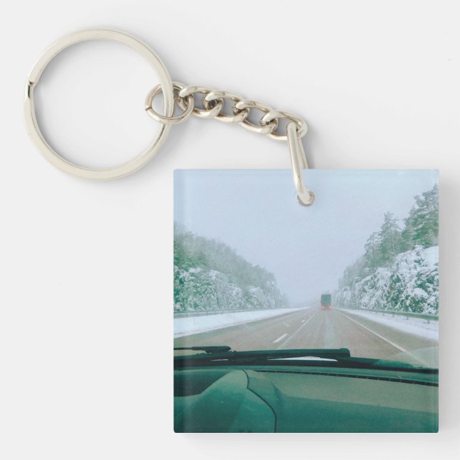 Porte-clefs Circuit en Suède enneigée (Devant)