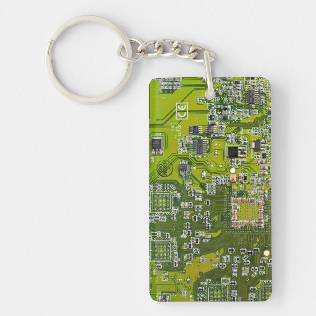 Porte-clefs Circuit imprimé circuit imprimé circuit vert circu (Devant)