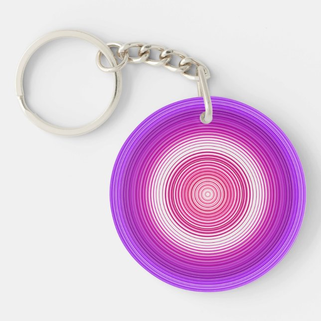 Porte-clefs Circulaire - Violet (Devant)