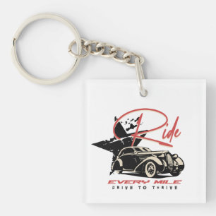 Porte-clefs Circuler Sur Chaque Mile - Citation De Voiture Vin