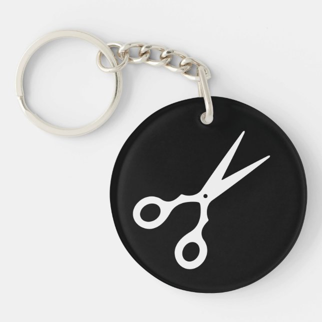 Porte-clefs Ciseaux simples de vecteur (sélectionnez votre (Devant)