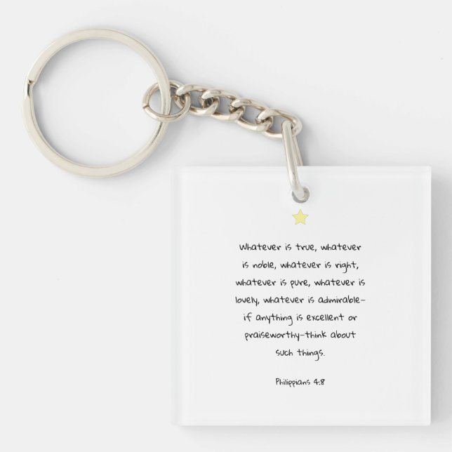 Porte-clefs Citation bibliographique inspirante (Devant)