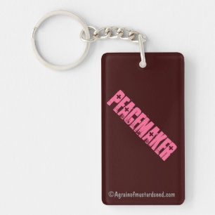 Porte-clefs Citation biblique PEACEMAKER