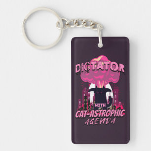 Porte-clefs Citation Catastrophique Funny Angry Cat