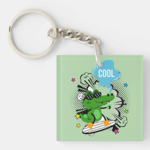 Porte-clefs citation cool cocodrile