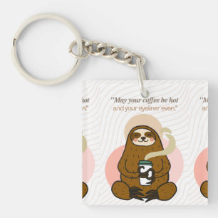 Porte-clefs citation de café