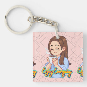Porte-clefs citation de café