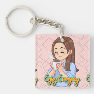 Porte-clefs citation de café