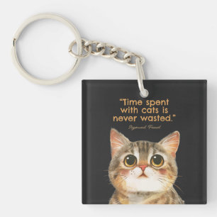 Porte-clefs Citation de chat en acrylique de Sigmund Freud