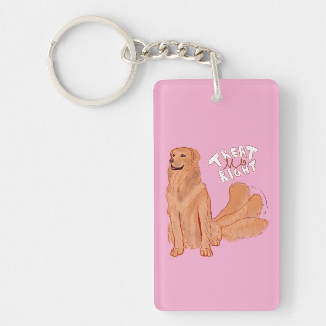 Porte-clefs Citation de chien de dessin mignon (Devant)
