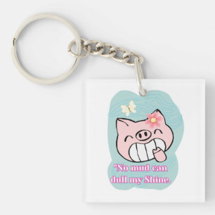 Porte-clefs citation de cochon