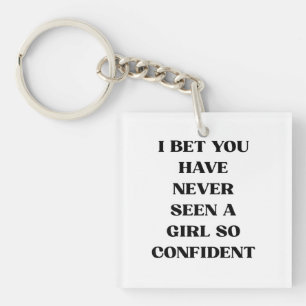Porte-clefs Citation de fille audacieuse et confiante – Fémini