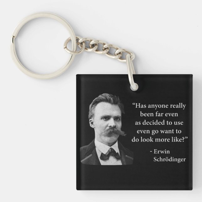 Porte-clefs Citation de Friedrich Nietzsche Troll (Devant)