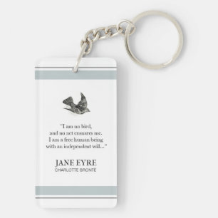 Porte-clefs Citation de Jane Eyre - Je ne suis pas un oiseau