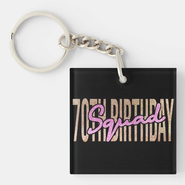 Porte-clefs Citation de l'équipe du 70e anniversaire (Devant)