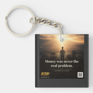 Porte-clefs Citation de livre : L'Argent n'a jamais été le vra