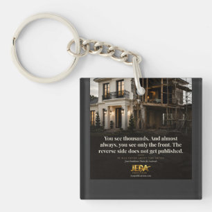 Porte-clefs Citation de livre sur le verso