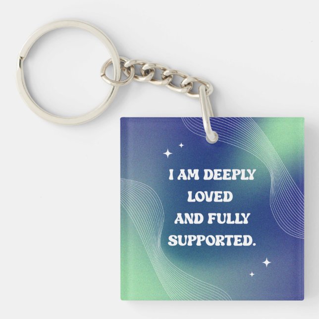 Porte-clefs Citation de motivation et d'amour-propre, Inspiran (Devant)