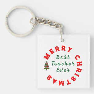 Porte-clefs Citation de Noël pour l'appréciation des enseignan