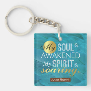Porte-clefs Citation de poème Anne Bronte - Mon âme est éveill