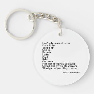 Porte-clefs citation de porte-clés, citation de Denzel Washing