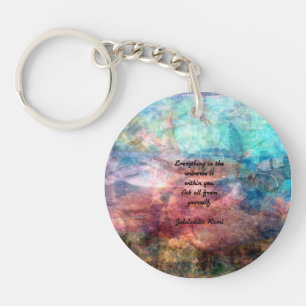 Porte-clefs Citation De Rumi Sur L'Énergie Et L'Univers